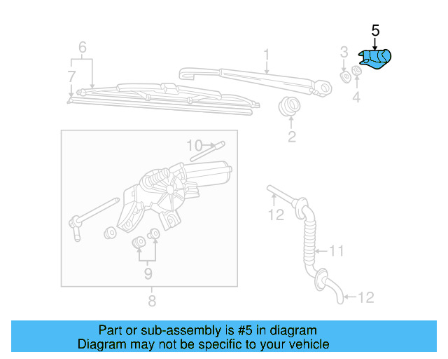 Wiper Arm Cap 7M3-955-435-01C - View 6