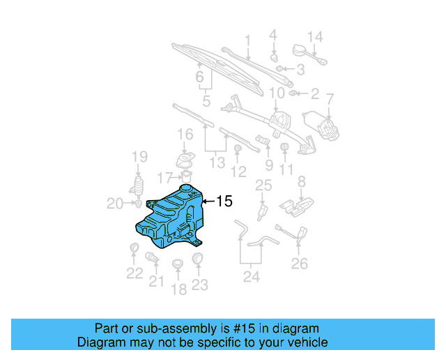 Washer Reservoir 1J0-955-453-L - View 4