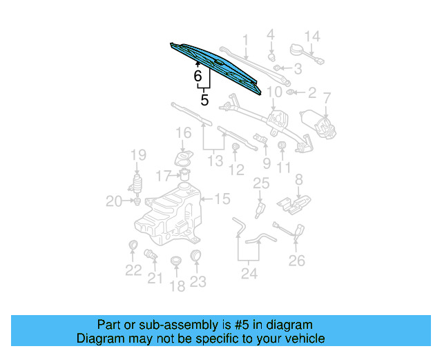 Wiper Arm Cap 5N0-955-205-9B9 - View 86