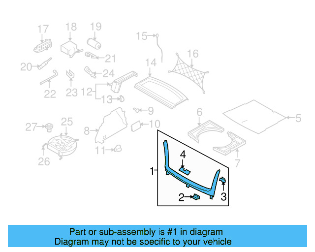 Rear Trim Panel 1K6-863-459-T-82V