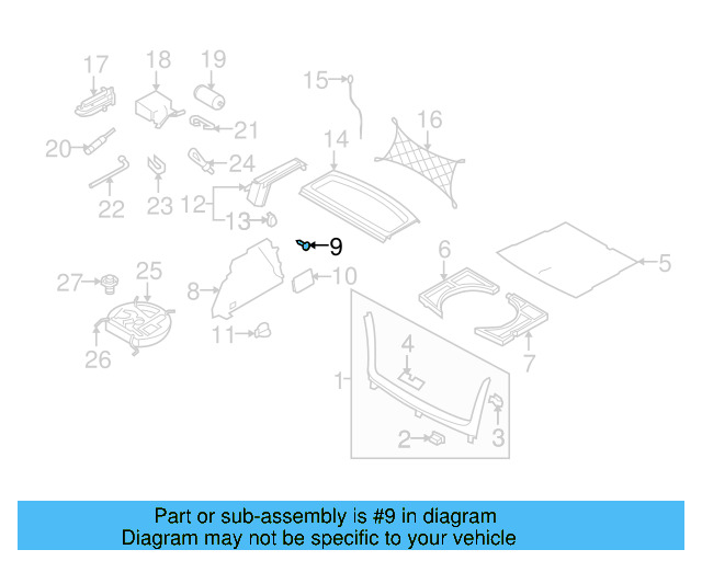 Door Trim Panel Clip 7L6-868-243 - View 42