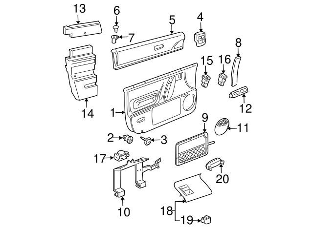 Door Trim Panel Screw N-013-966-26