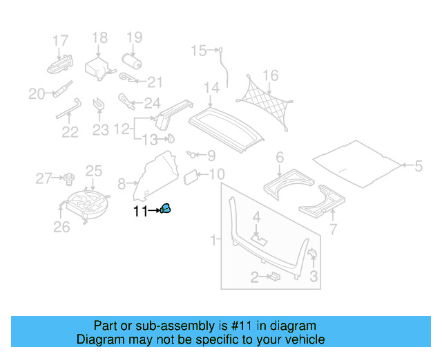 Tie Down Hook 1K0-864-203-C-2ZZ - View 63