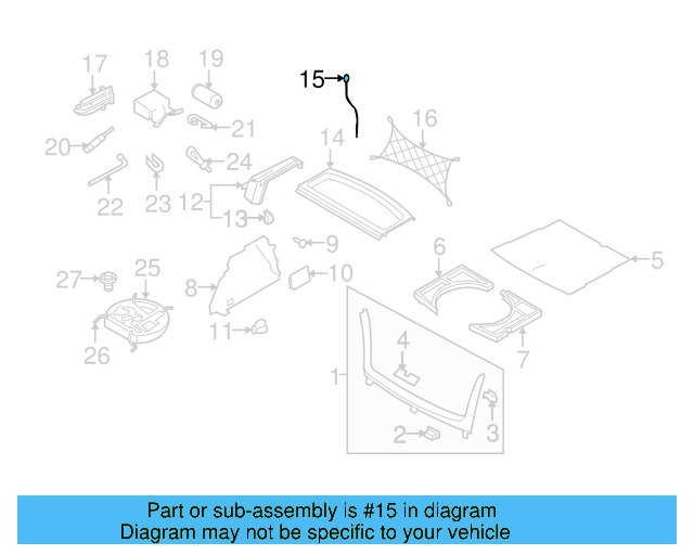 Tonneau Cover Strap 1K6-863-447-A-9B9 - View 6