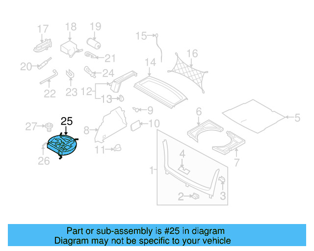 Tool Compartment 8P0012109G - View 2