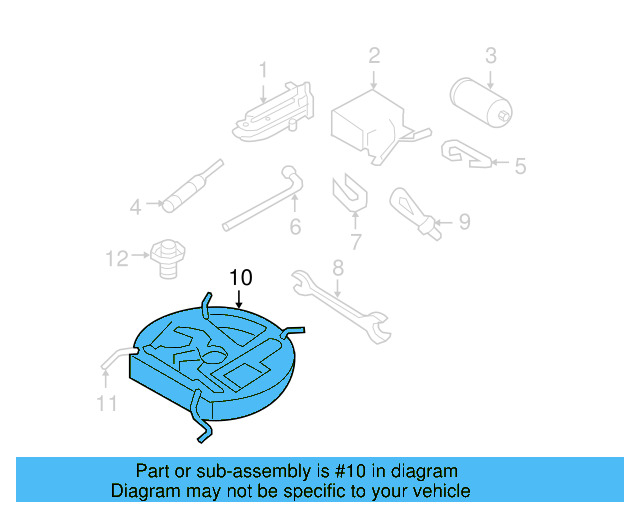 Trunk Floor Storage Box 1J0-012-115-AD - View 8