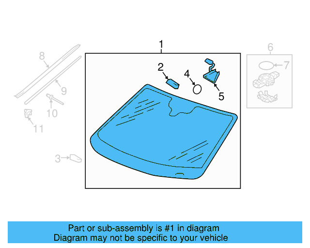 Windshield 5NN-845-011-CD-NVB