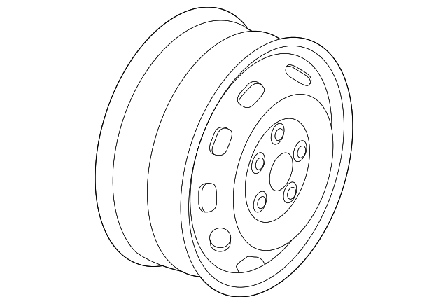 Wheel, Steel 1K0-601-027-K-03C - View 2
