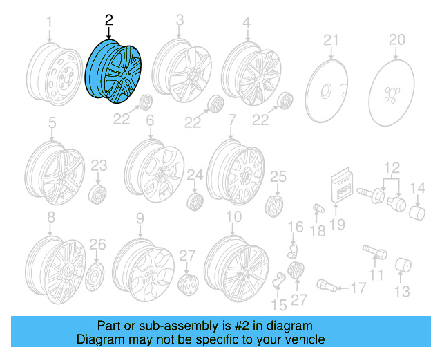 Wheel, Steel 1K0-601-027-K-03C - View 15