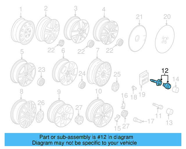 Wheel Bolt WHT-002-437 - View 90