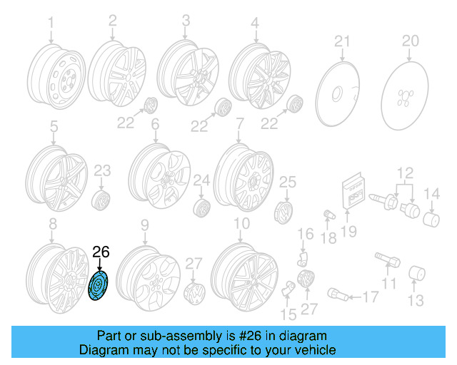 Center Cap 1K0-601-149-J-8Z8 - View 18