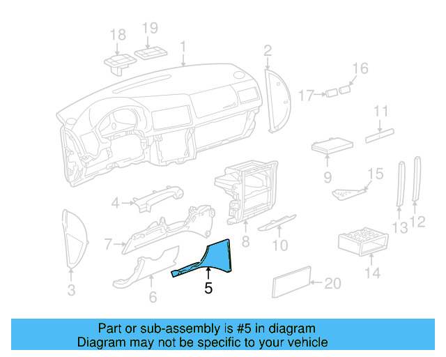 Lower Trim 1J1-858-366-A-2QL - View 11