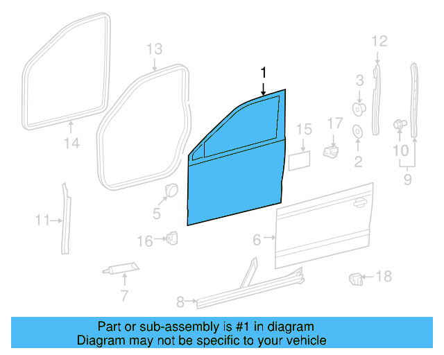 Door Frame Assembly 1K5-831-301-AA - View 4