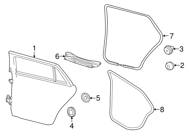 Door Shell Hole Cover 8Z0-837-111 - View 44