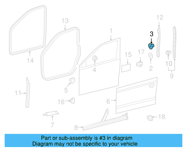 Door Frame Assembly Plug N-011-666-20 - View 2