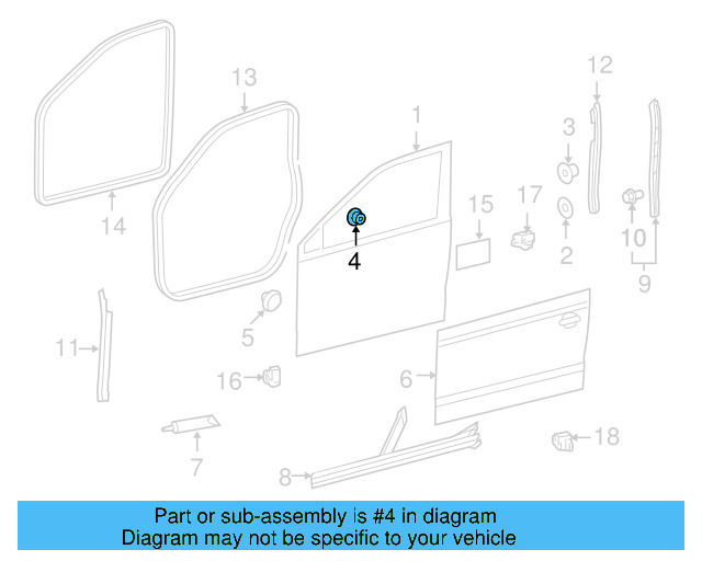 Door Frame Assembly Plug N-011-666-20 - View 7