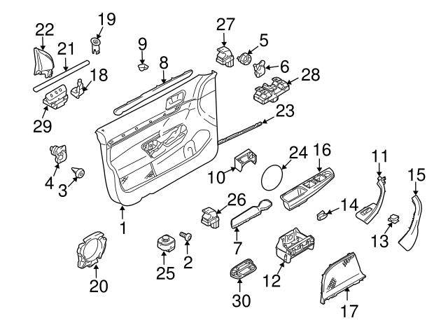 Door Trim Panel Retainer 6Q0-868-297