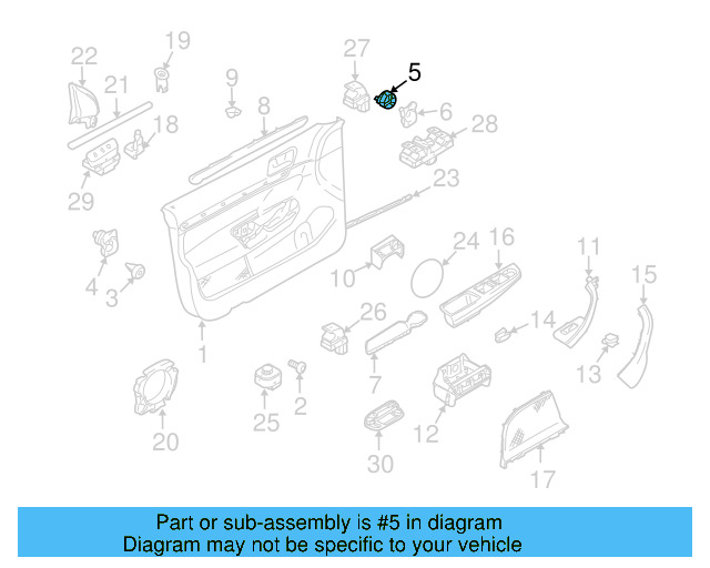 Door Trim Panel Retainer 6Q0-868-297 - View 14