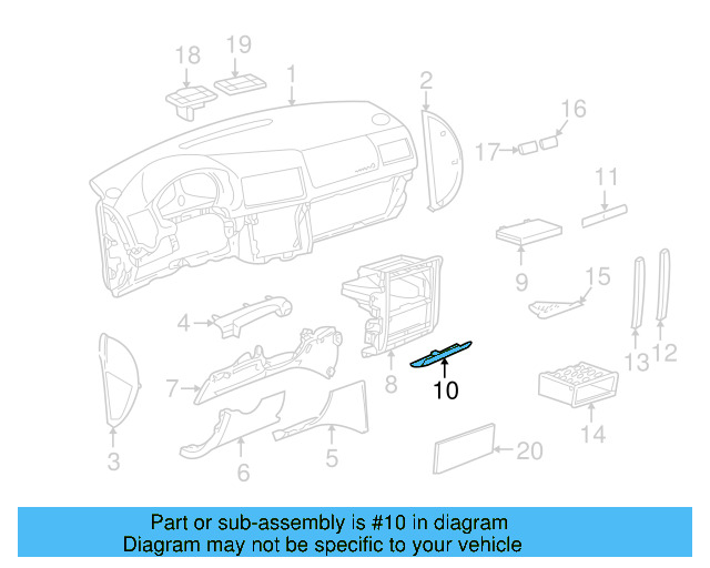 Lower Cap 1J0-858-035-A-1SG