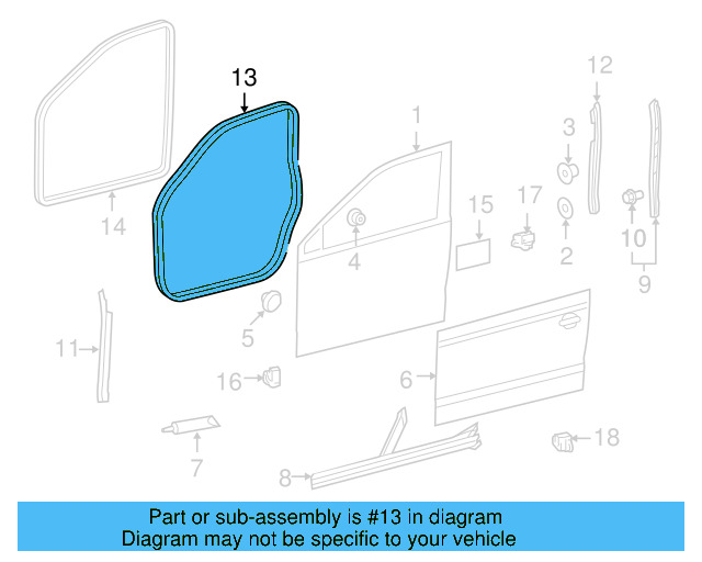 Door Weather 1K5-837-702-B-5AP - View 14