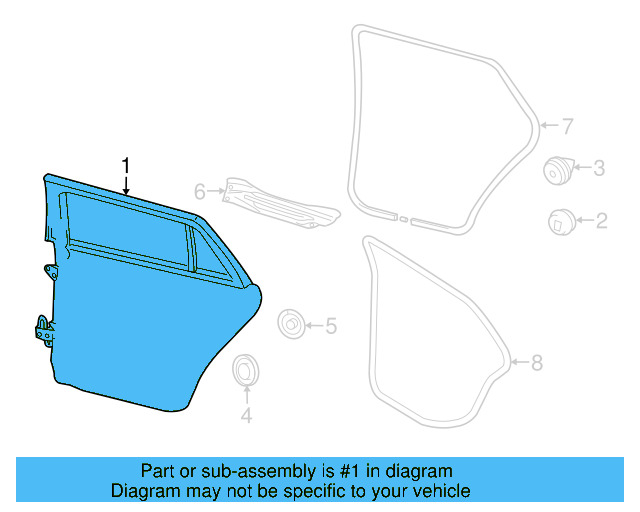 Door Frame Assembly 1K5-833-301-Q - View 11