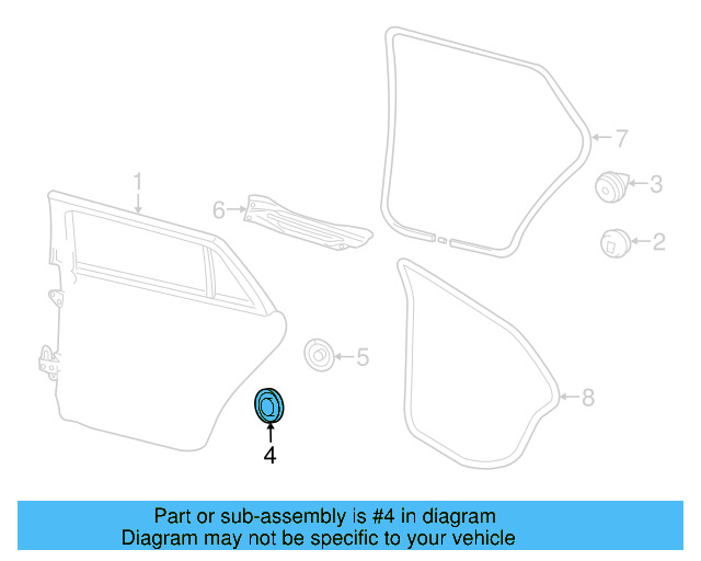 Door Shell Hole Cover 8Z0-837-111 - View 43