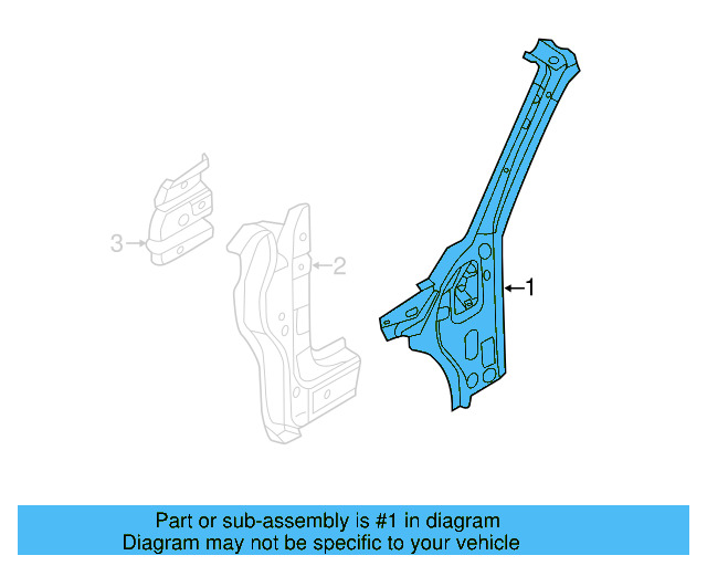 Pillar Reinforced 5C3-802-124 - View 3