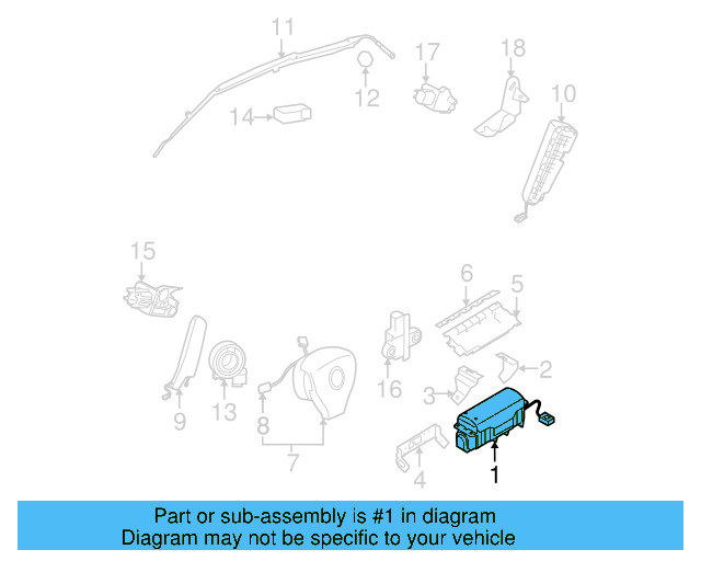 Passenger Air Bag 1K0-880-204-J