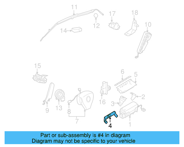 Passenger Air Bag Retainer Bracket 1K0-880-195-D - View 6