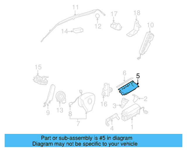 Instrument Panel Air Bag Bracket 1K1-880-215-A - View 10