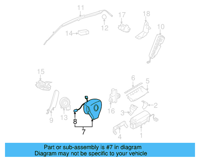 Steering Wheel Air Bag 1K0-880-201-BP-1QB - View 14