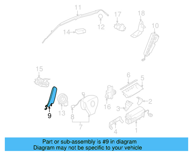 Side Impact Inflator Module 1K4-880-442-C - View 10