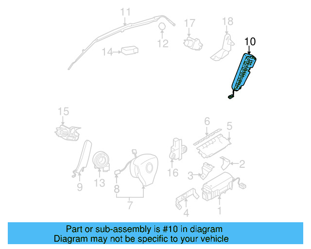 Side Impact Inflator Module 1K4-880-442-C - View 8