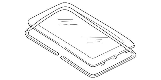 Sunroof Glass 8D0-877-071-C - View 2