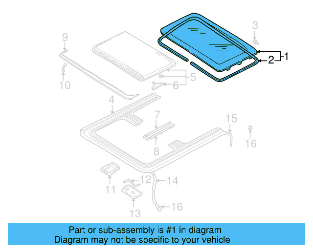 Sunroof Glass 8D9-877-071-C