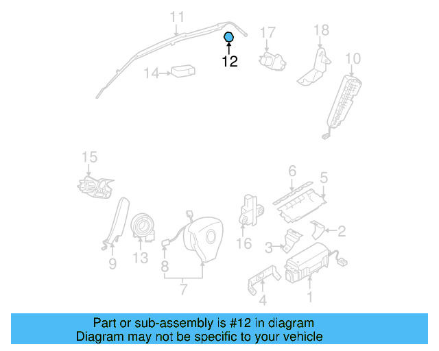 Head Air Bag Nut WHT-000-868 - View 9