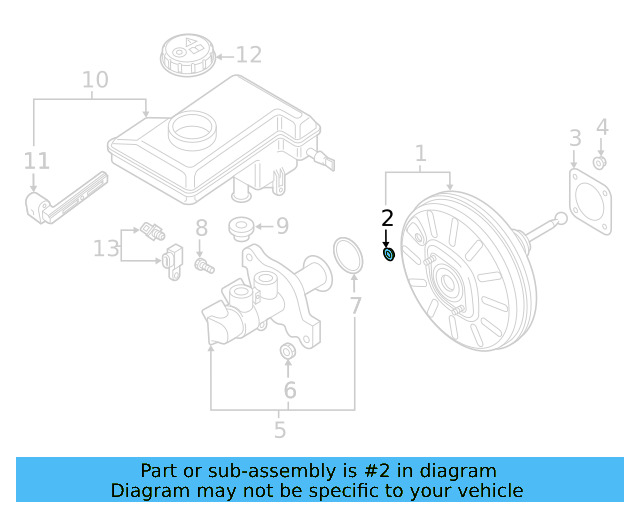 Power Brake Booster Grommet 1S0-612-250-A - View 11