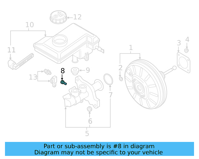 Brake Master Cylinder Screw WHT-007-916 - View 6