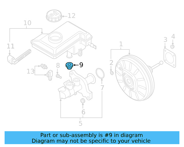 Master Cylinder Plug 4M0-611-817 - View 3