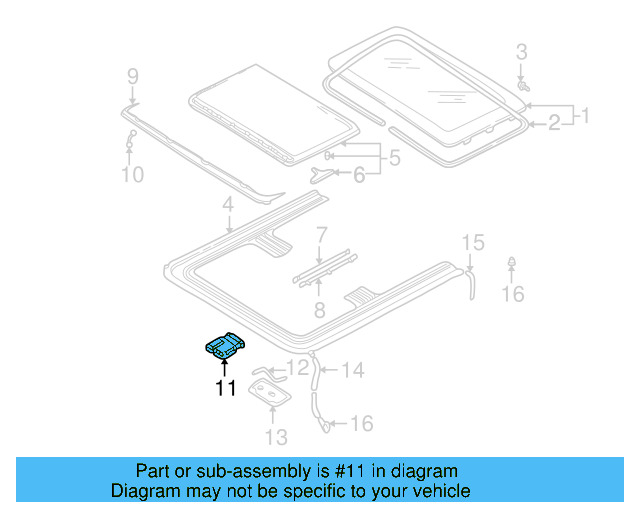 Sunroof Motor 1J6-959-591 - View 22