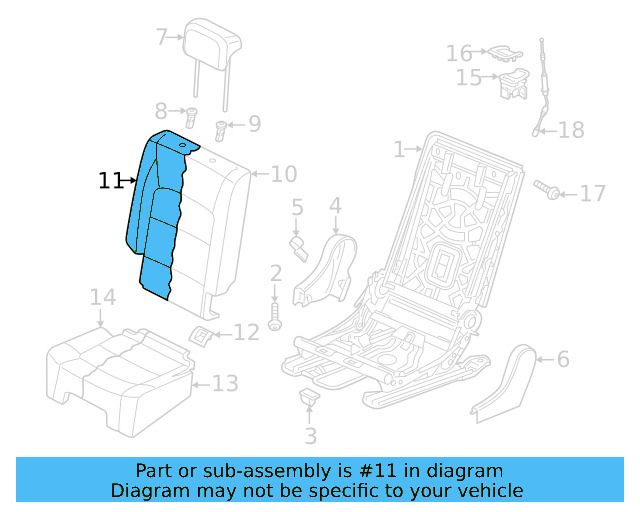 Seat Back Pad 5NN-885-776-C - View 8