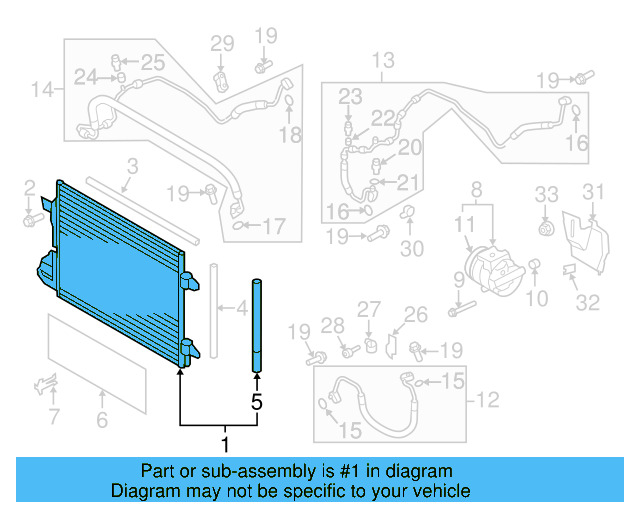 Center Grille 5N0-853-651-J-9B9 - View 14
