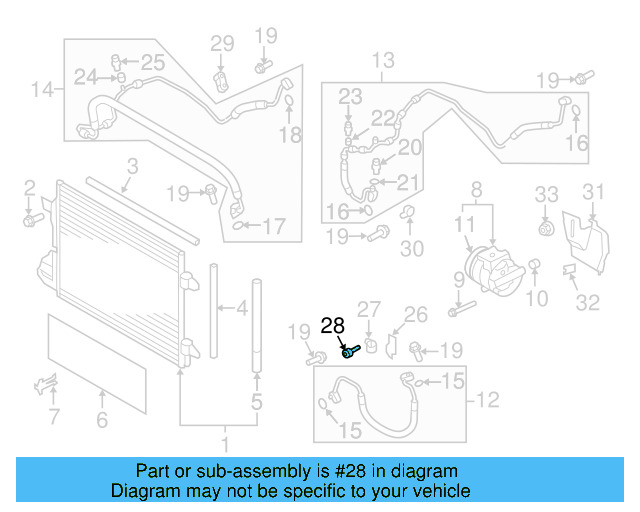 Center AC Line Bolt N-104-144-02