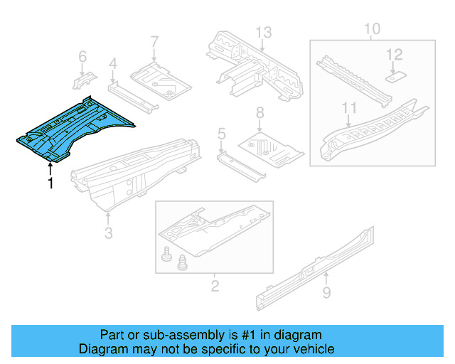 Floor Pan 7P0-803-062 - View 6