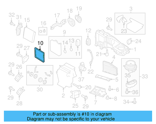 A/C Evaporator Core Seal 1K0-820-080 - View 17