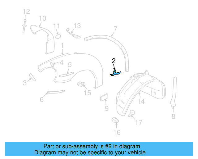 Fender Assembly (Unpainted) 1c0821103kgru