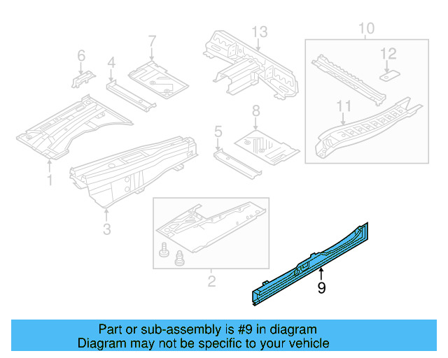 Floor Side Rail 7P0-803-751-A - View 6