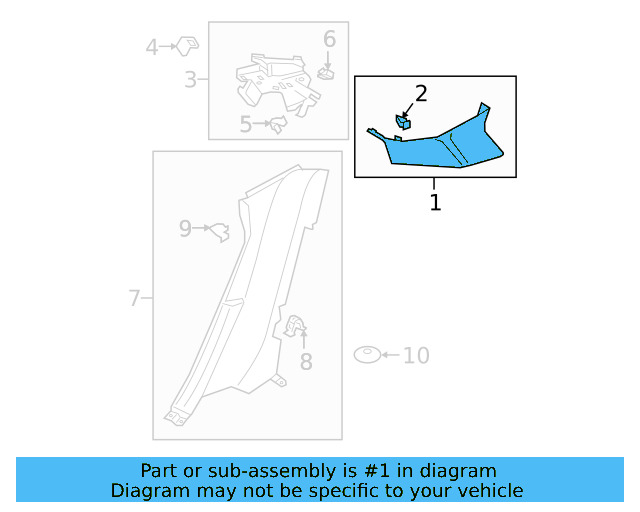 Upper Quarter Trim 3G8-867-242-3HS - View 4