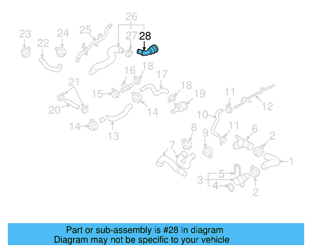Cooling System Bypass Line Adapter 1J0-121-087-B - View 31