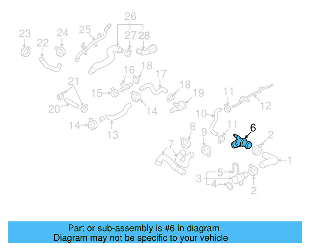 Cooling System Bypass Line Adapter 1J0-121-087-B - View 20